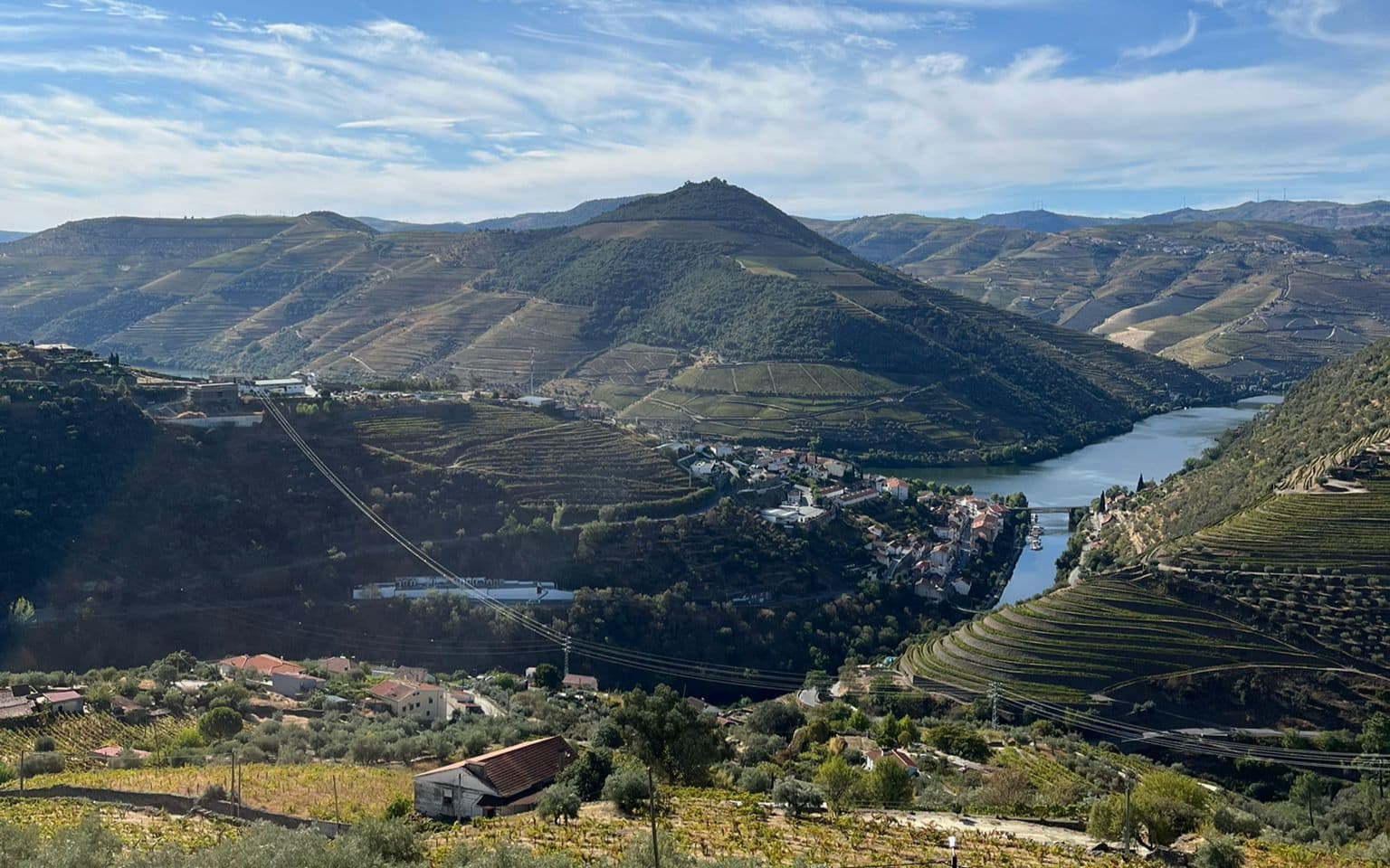 Douro Valley river and vineyards